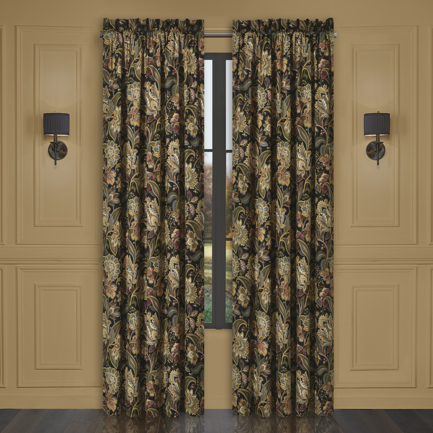 Black 84inch Window Panel Pair