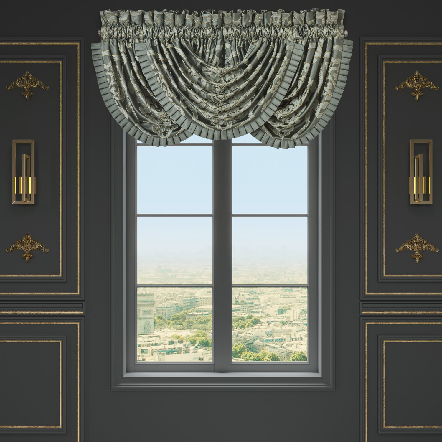 Jade Window Waterfall Valance