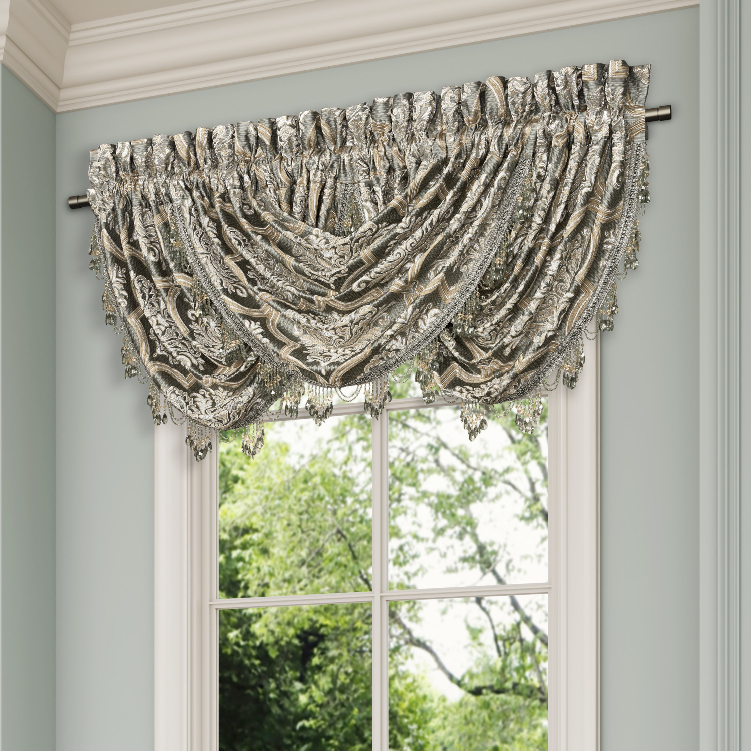 Sage Window Waterfall Valance