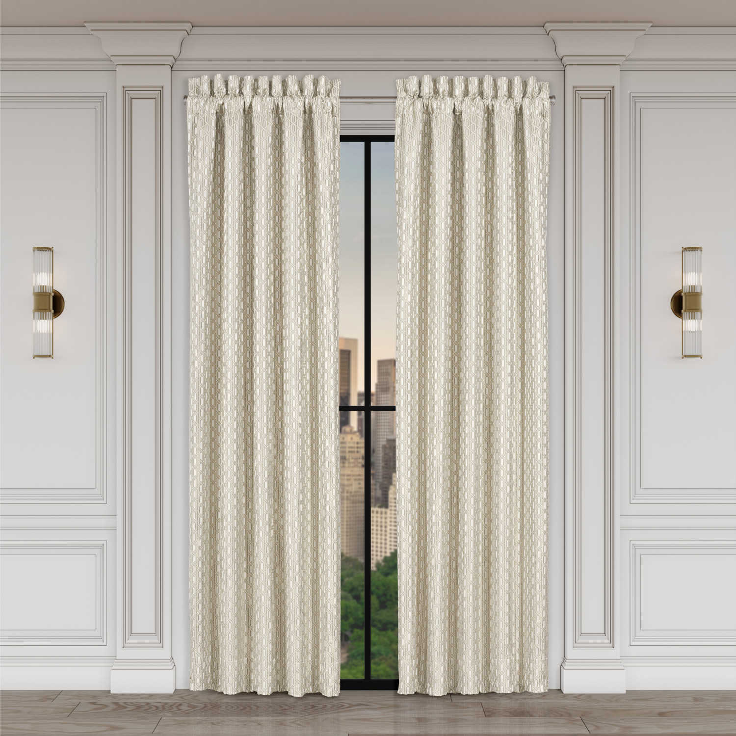 Ivory 84inch Window Panel Pair