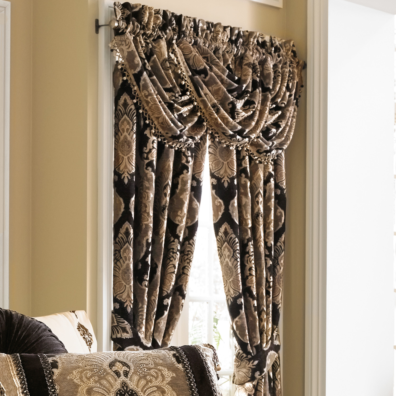 Black 84inch Window Panel Pair