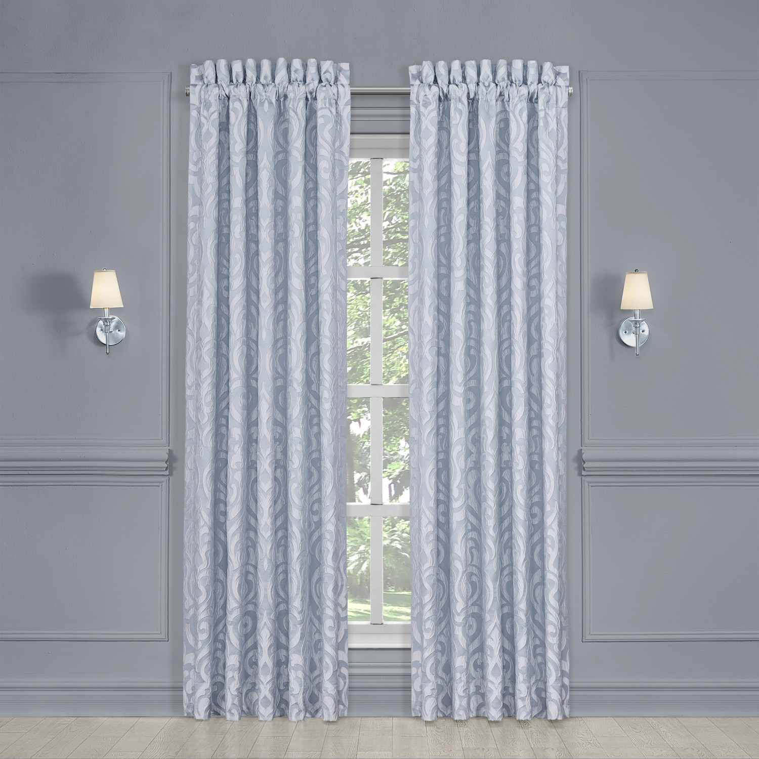 Powder Blue 84inch Window Panel Pair