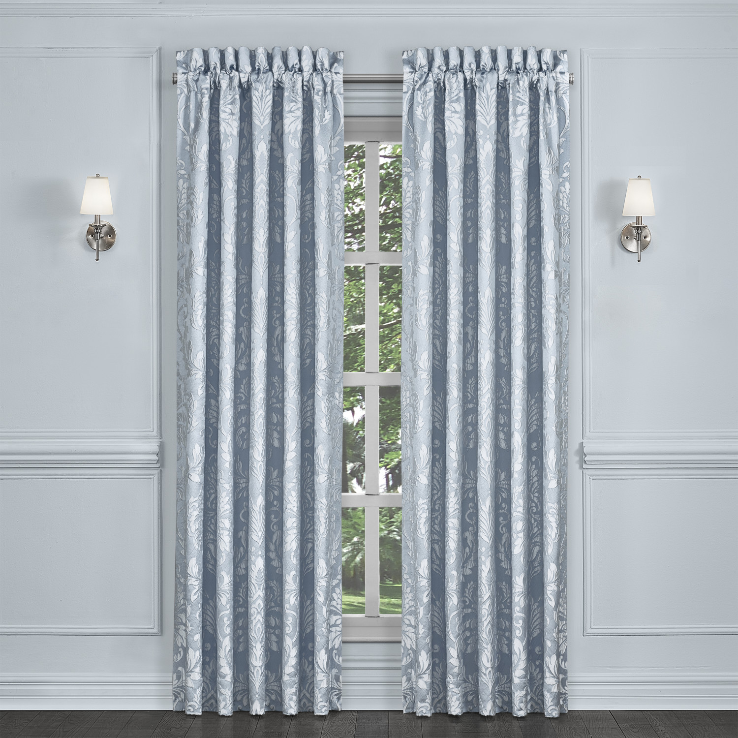 Powder Blue 84inch Window Panel Pair