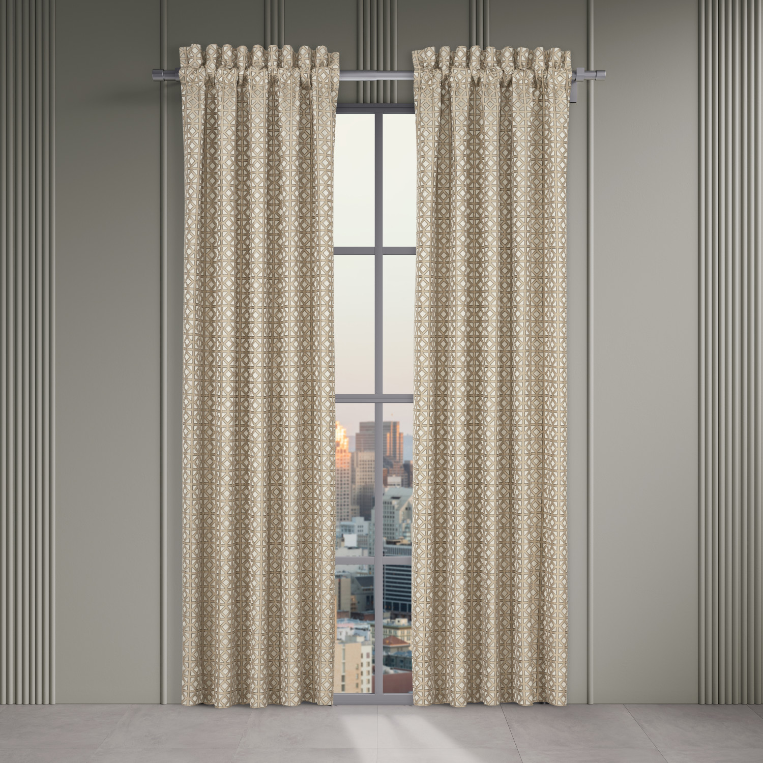 Gold 84inch Window Panel Pair