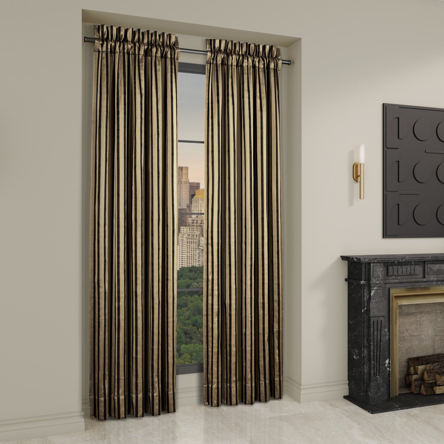 Black 95inch Window Panel Pair