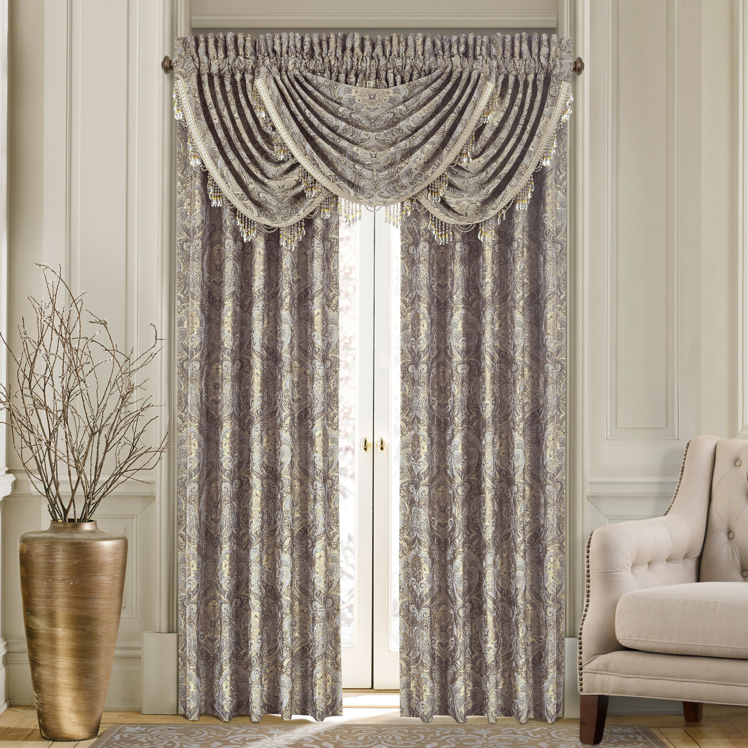 Stone 84inch Window Panel Pair