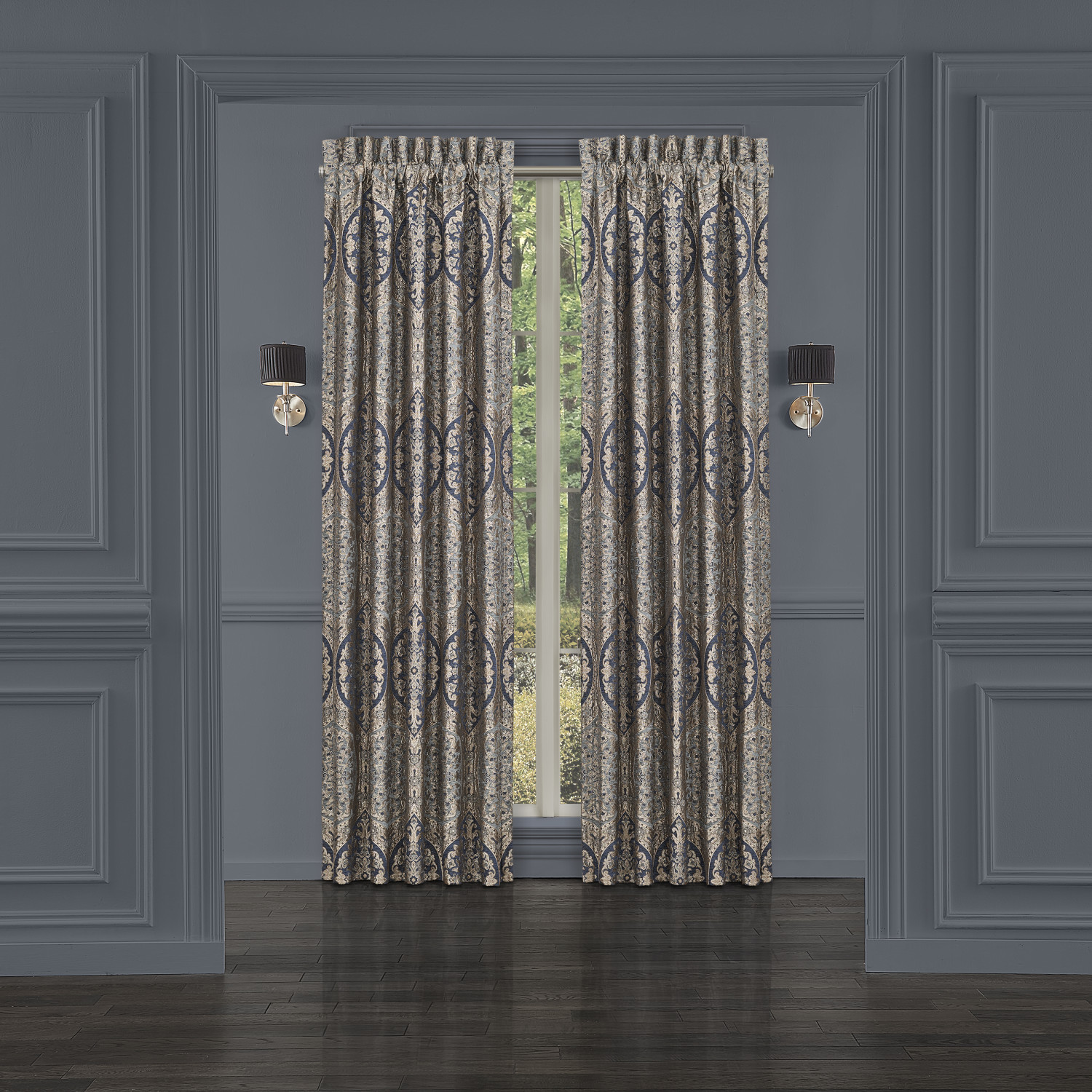 Navy 84inch Window Panel Pair