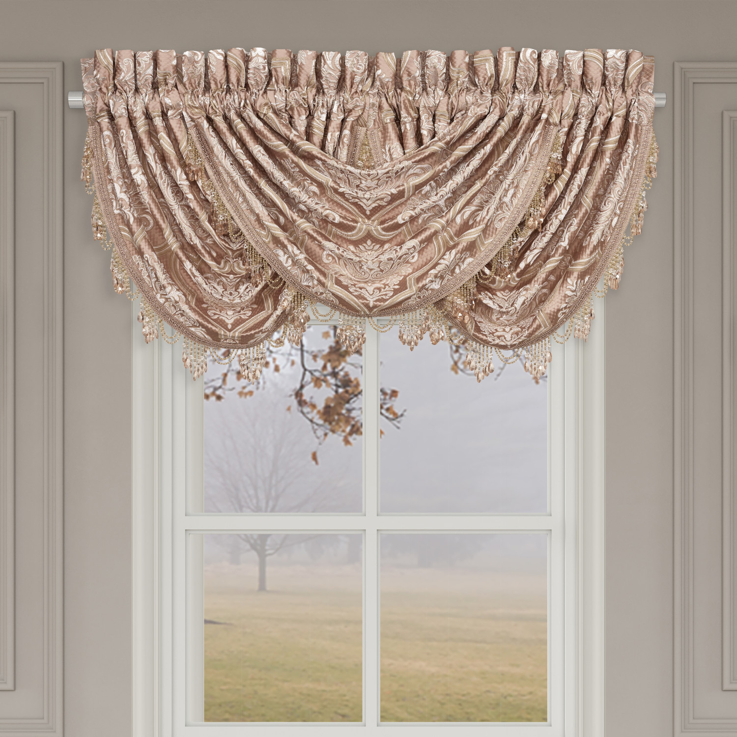 Blush Window Waterfall Valance