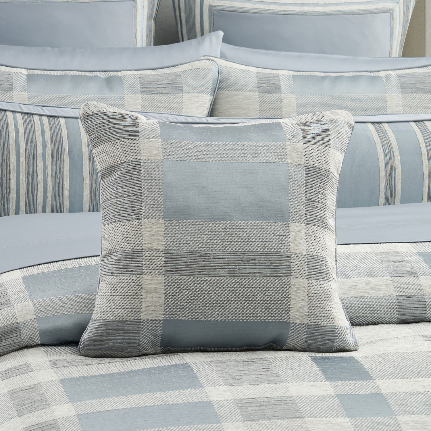 Blue 20inch Square Decorative Throw Pillow