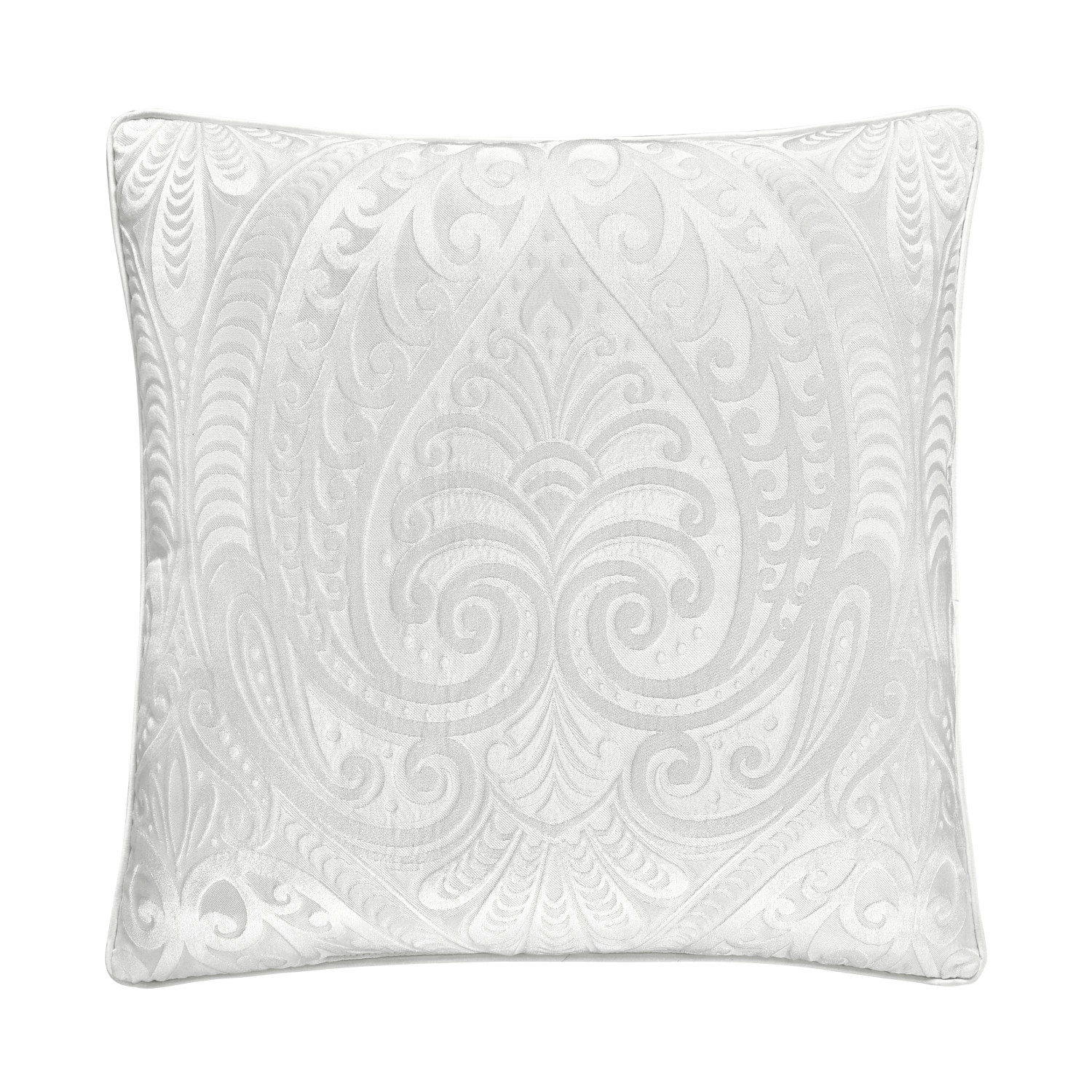 White 18inch Square Decorative Throw Pillow