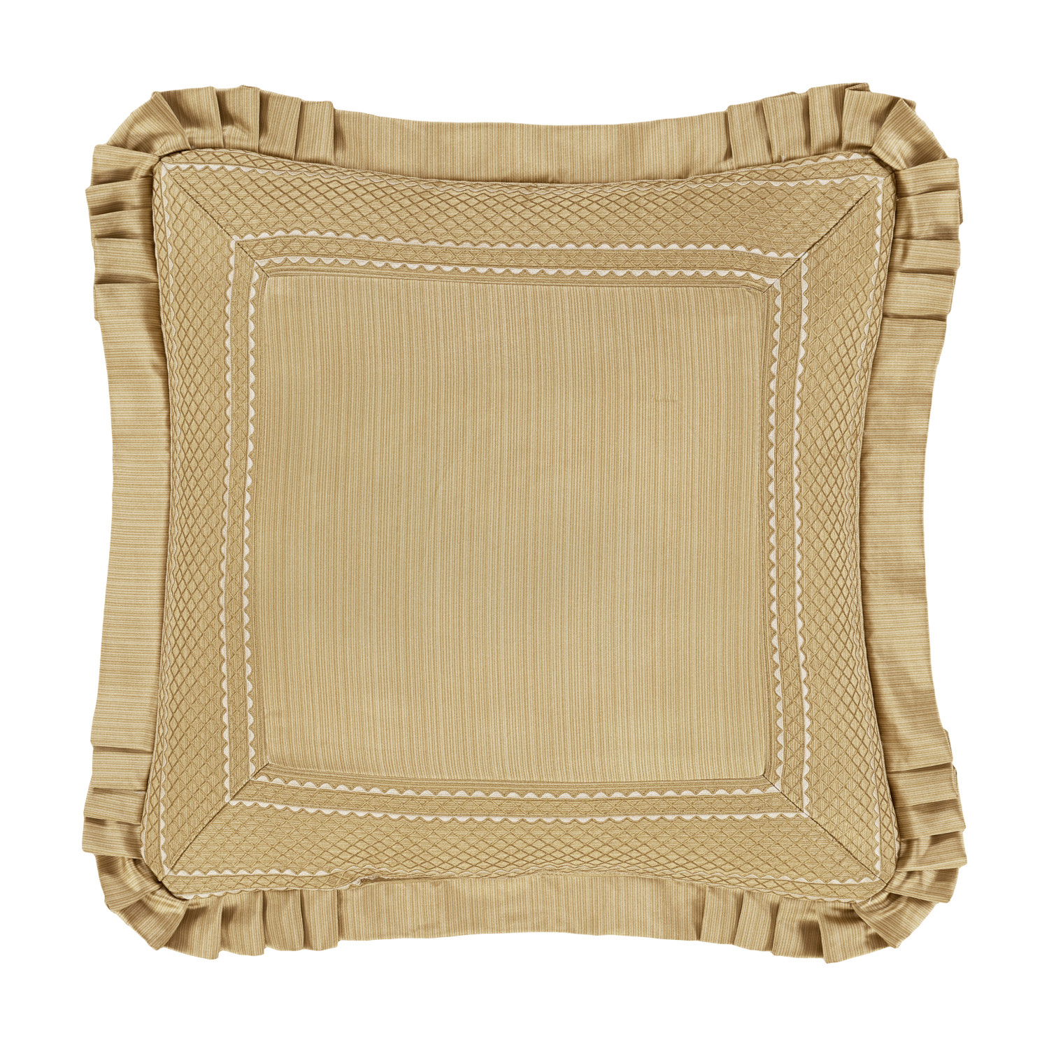 Gold 20inch Square Decorative Throw Pillow