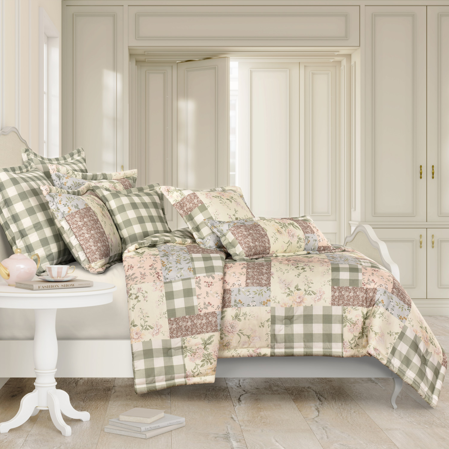 Dusty Rose Full/Queen 3Pc. Comforter Set