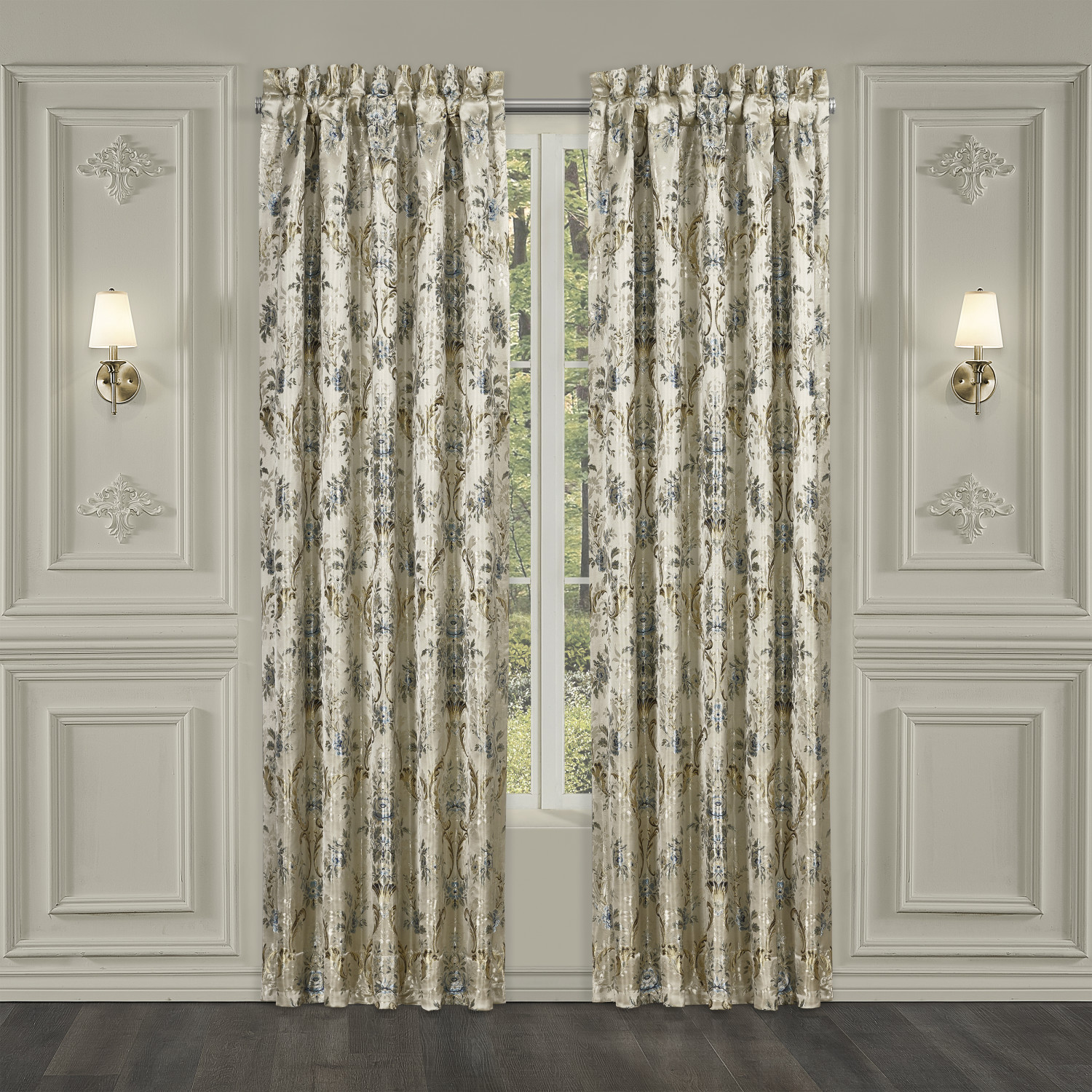 Teal 84inch Window Panel Pair
