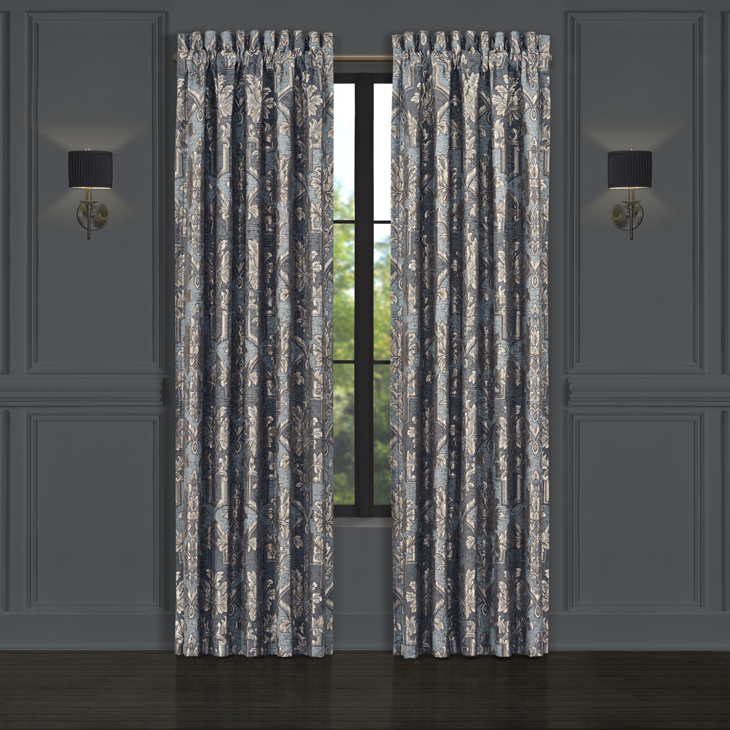 Powder Blue 84inch Window Panel Pair