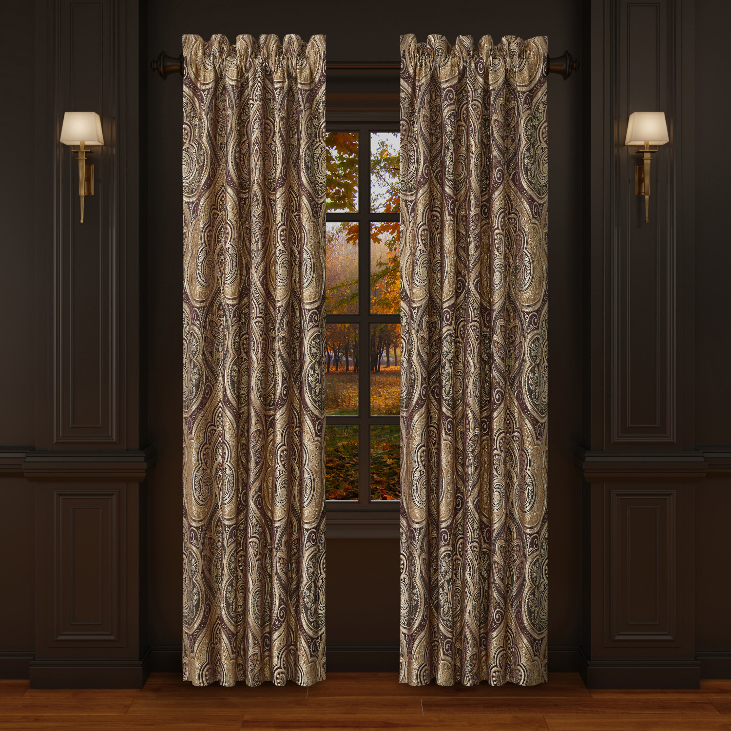 Crimson 84inch Window Panel Pair