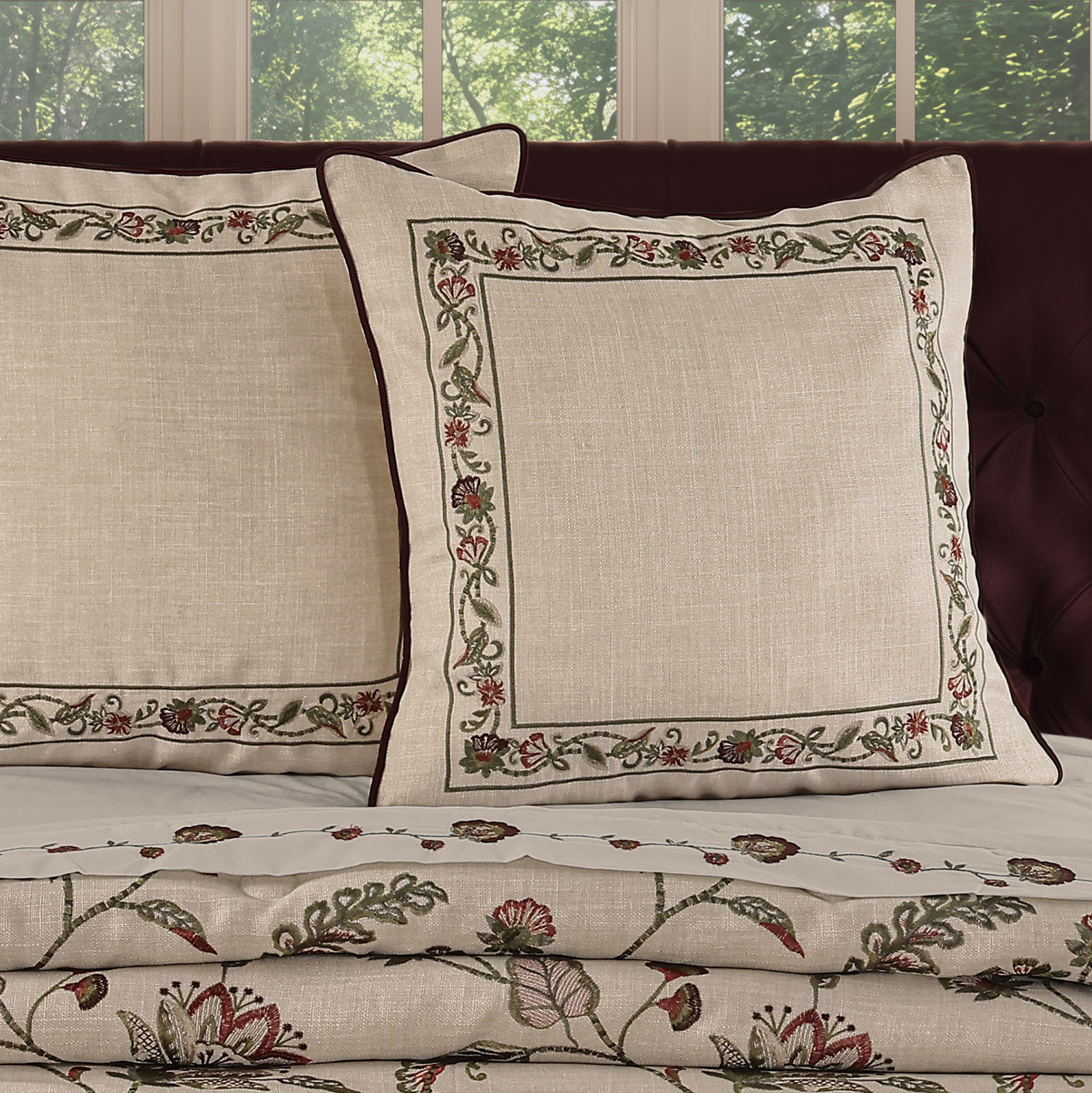 Red Euro Sham
