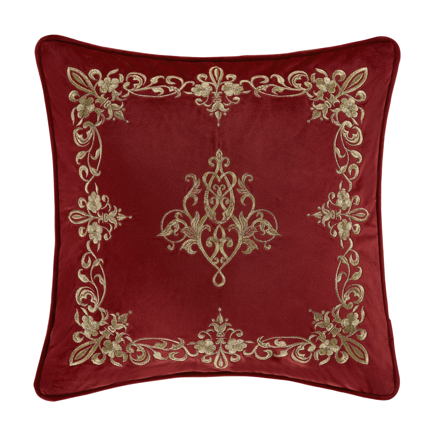 Crimson 18inch Square Decorative Throw Pillow