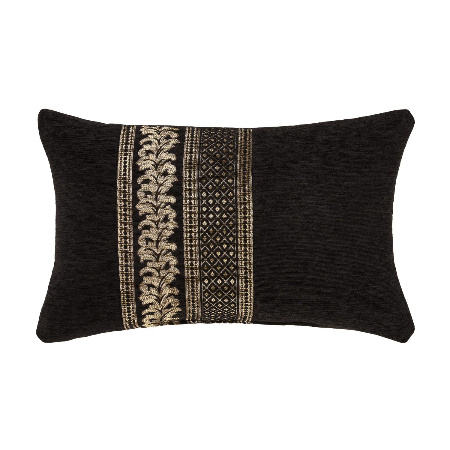 Black Boudoir Decorative Throw Pillow