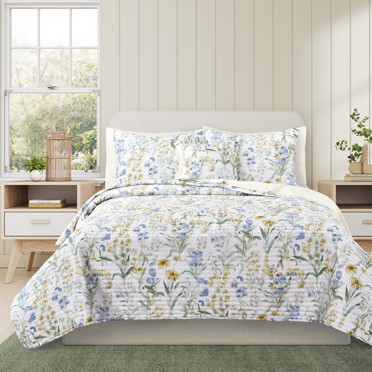 Blue Twin/Twin Xl 2Pc. Quilt Set