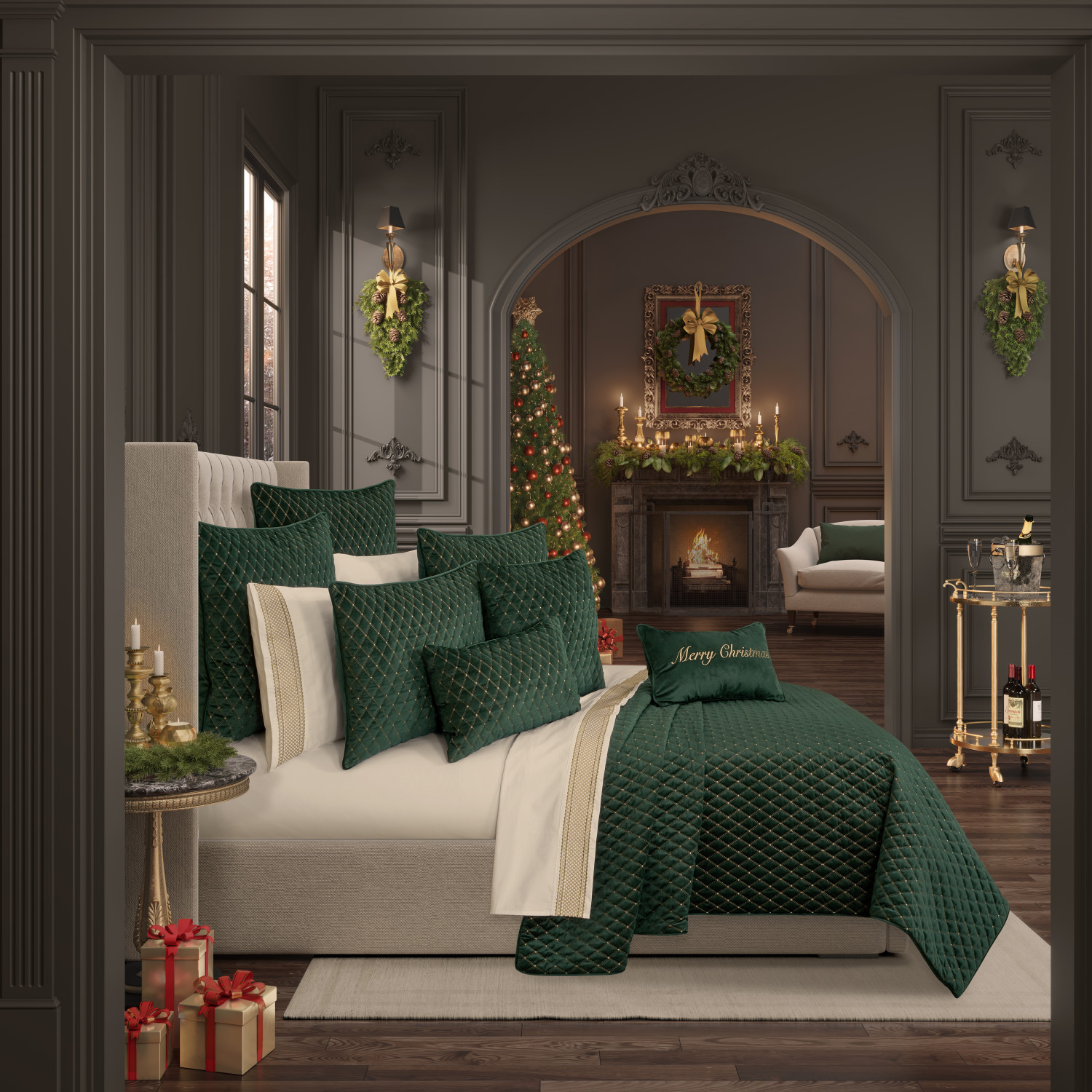 Evergreen Full/Queen 3Pc. Quilt Set