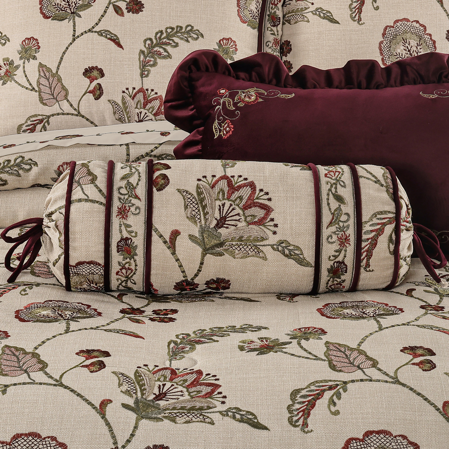 Red Neckroll Pillow