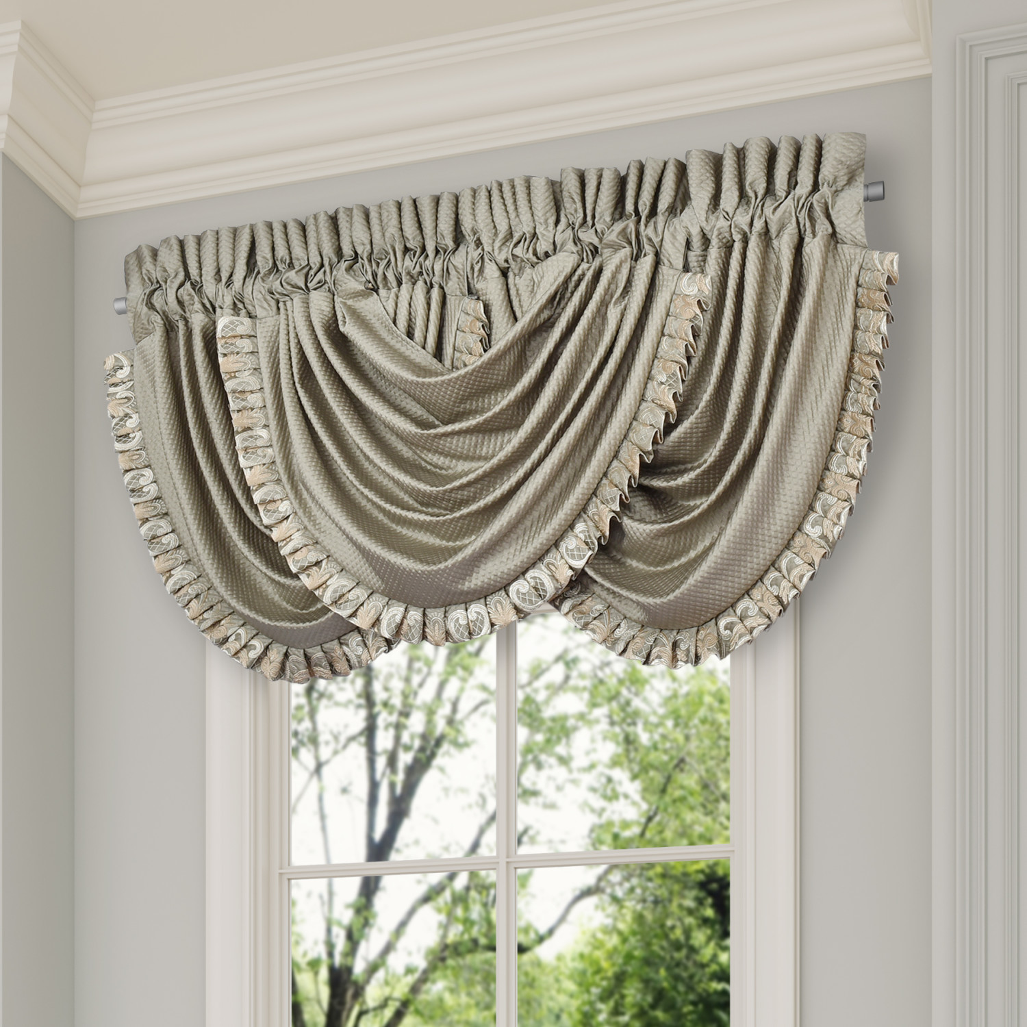 Sage Window Waterfall Valance