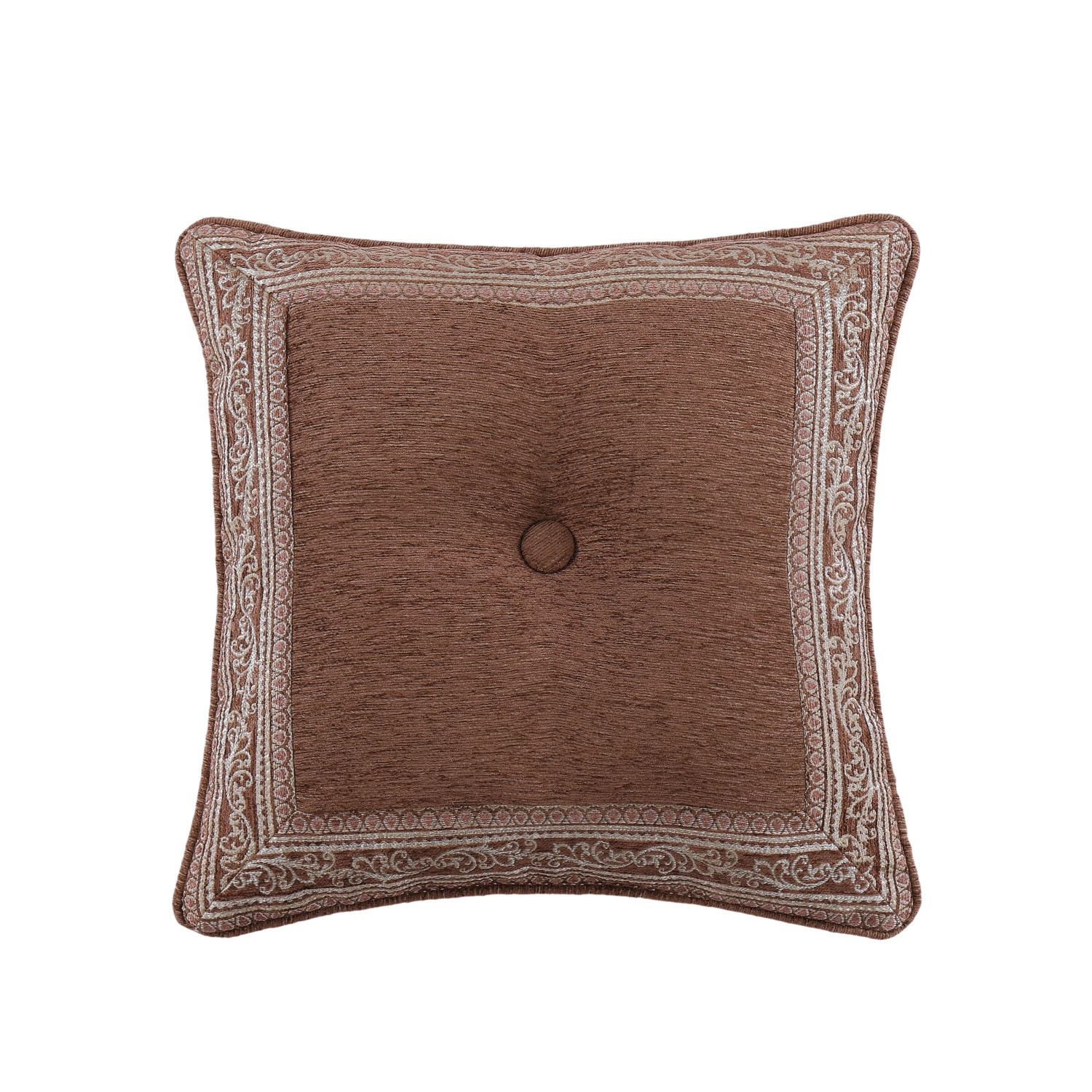 Terracotta 18inch Square Decorative Throw Pillow