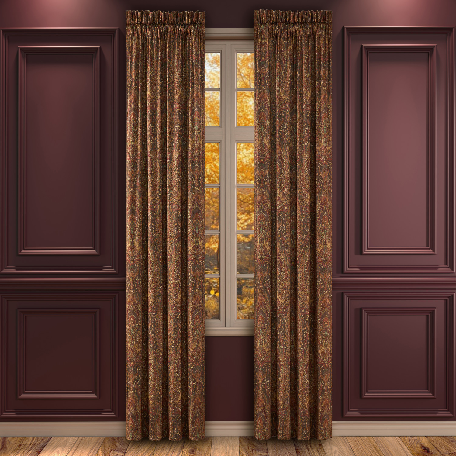 Chocolate 84inch Window Panel Pair