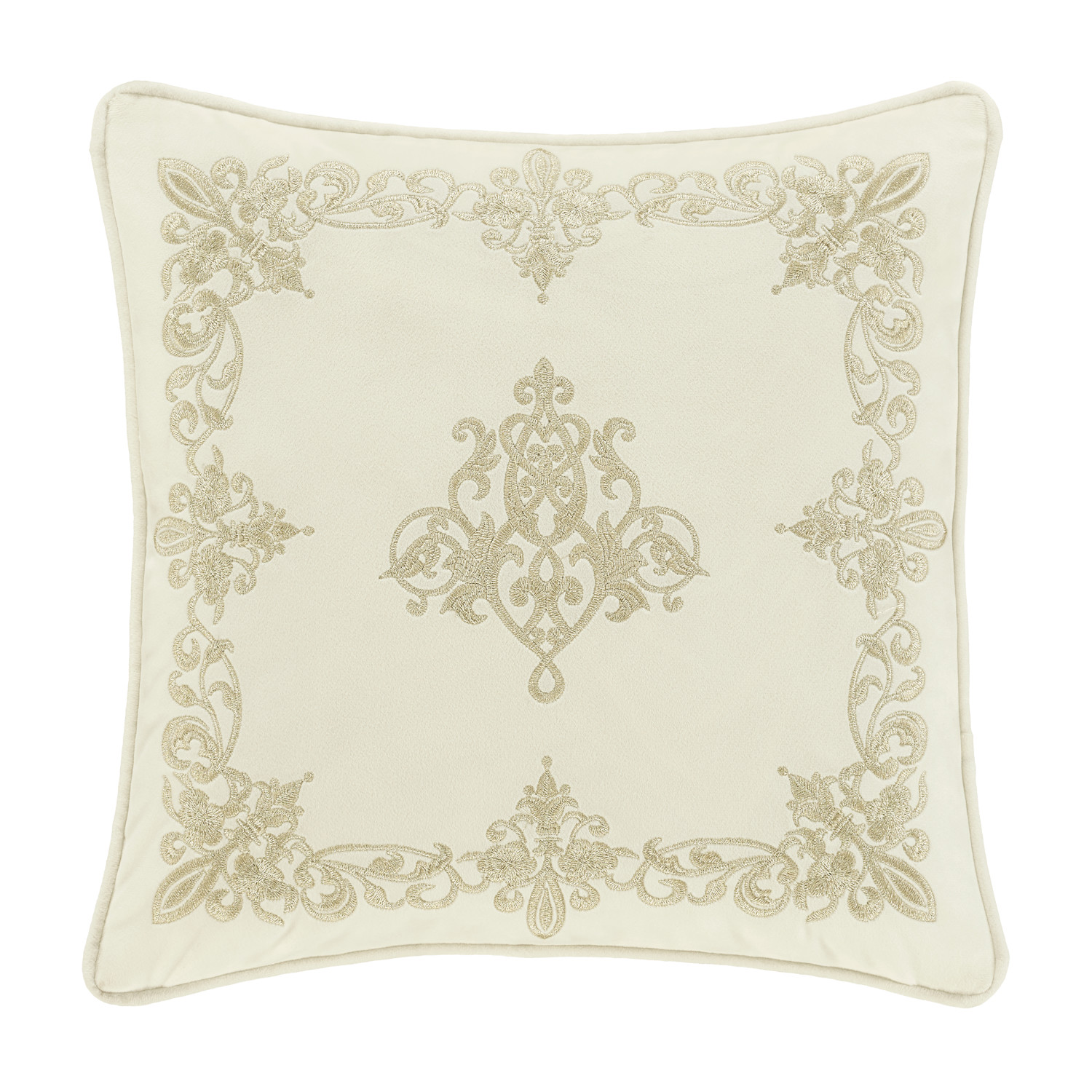 Winter White 18inch Square Decorative Throw Pillow