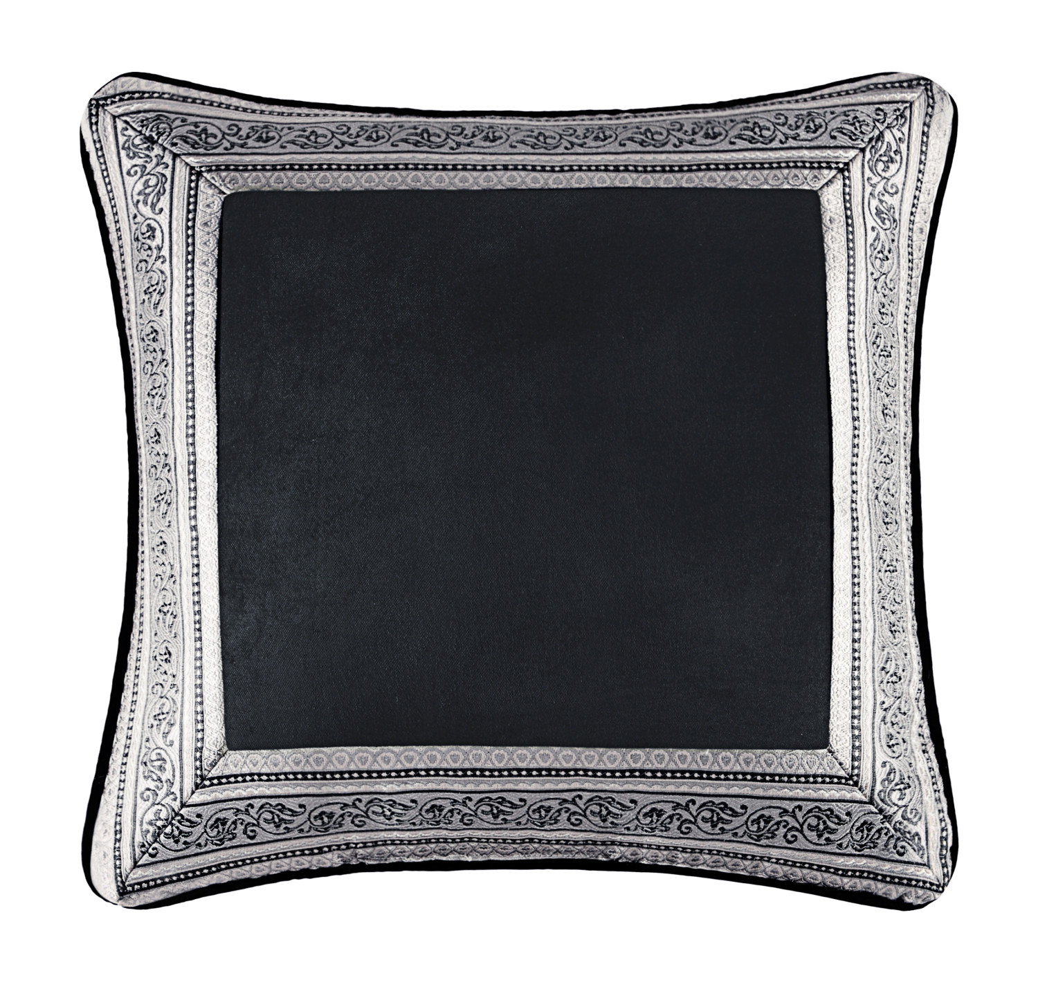 Silver 18inch Square Decorative Throw Pillow