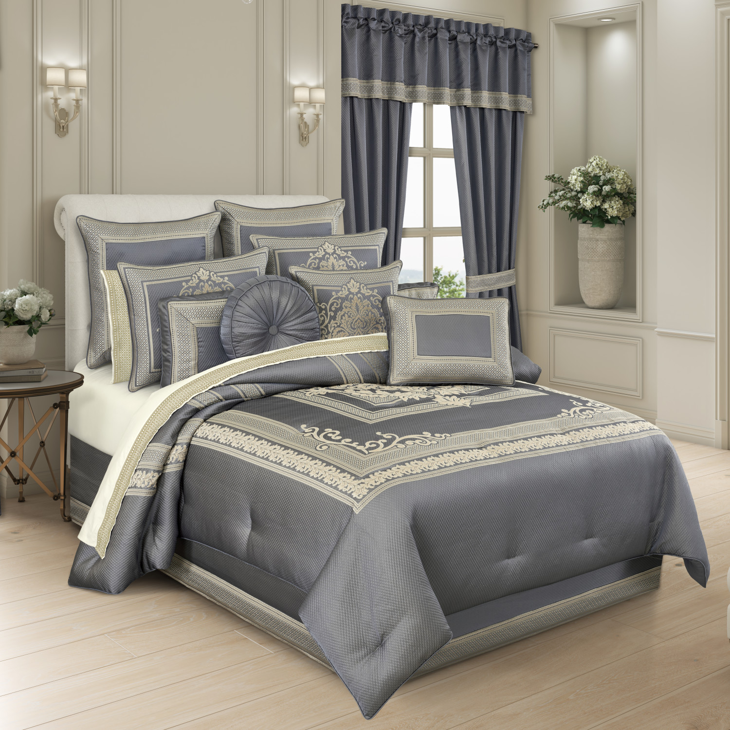 French Blue Queen 4Pc. Comforter Set