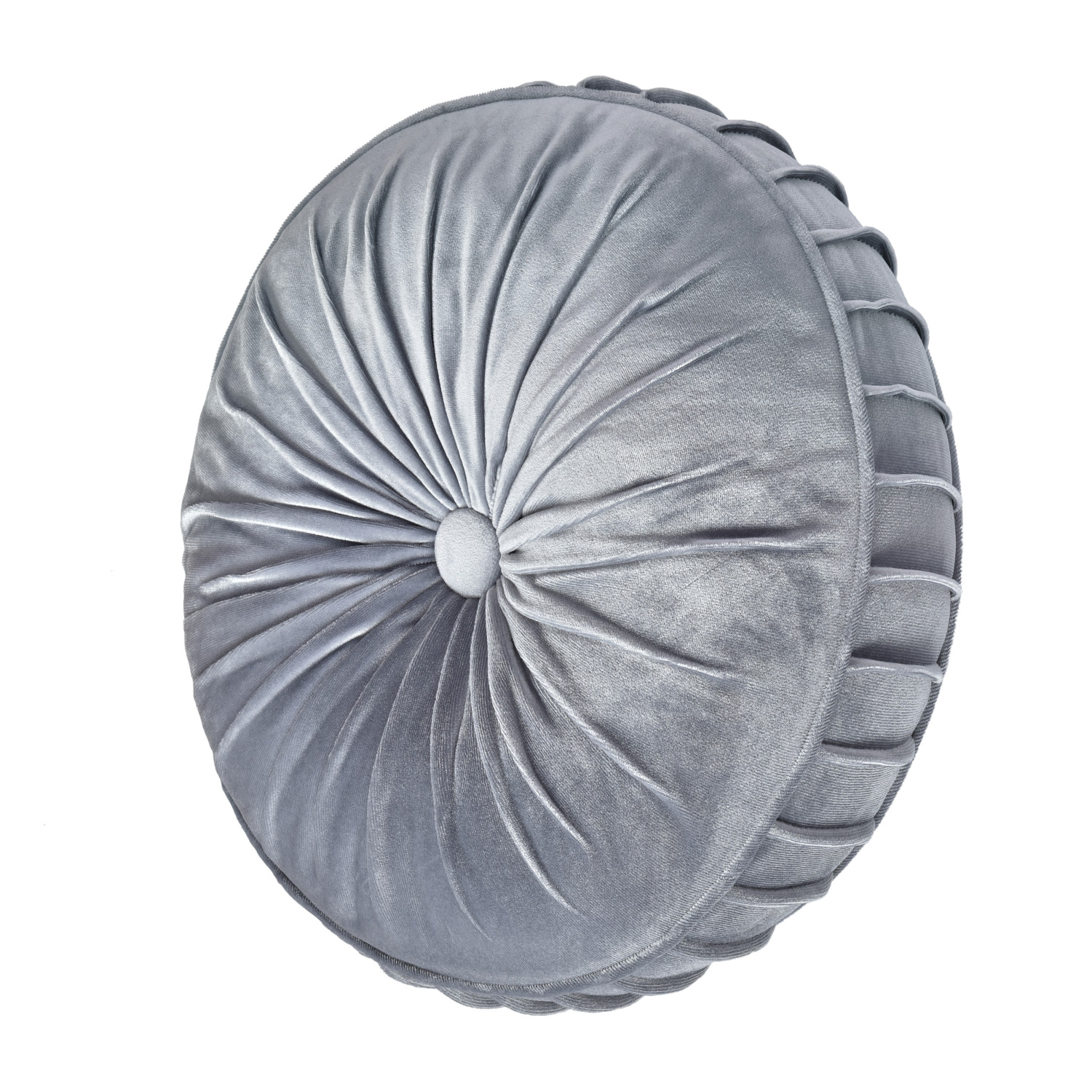 Powder Blue Tufted Round Decorative Throw Pillow