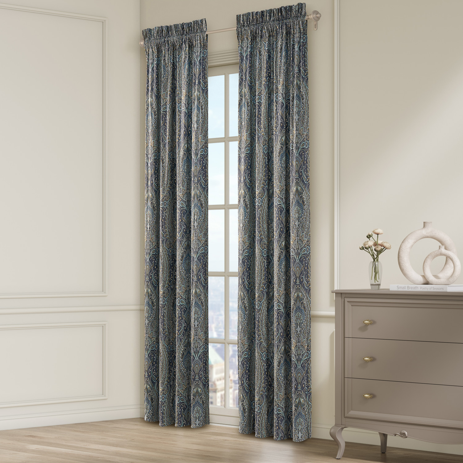 Blue 84inch Window Panel Pair