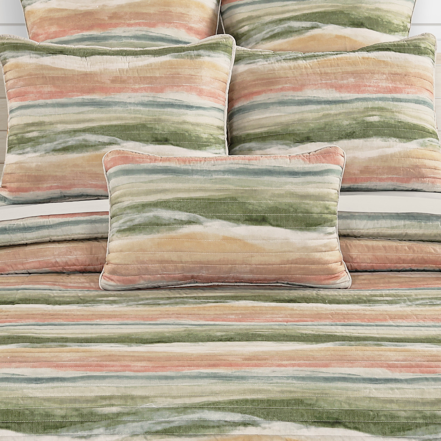 Coral Quilted Boudoir Decorative Throw Pillow