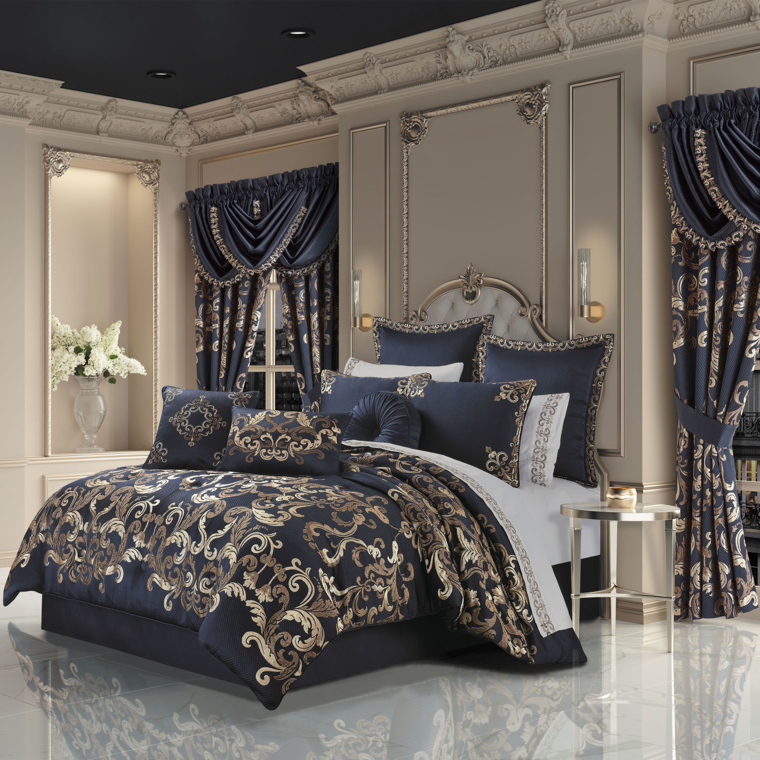 Royal Blue Queen 4Pc. Comforter Set