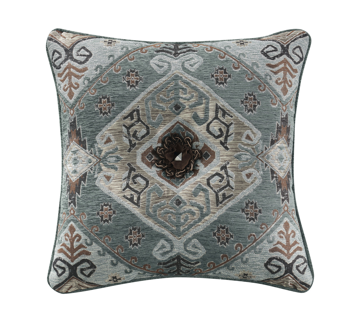 Turquoise 18inch Square Decorative Throw Pillow