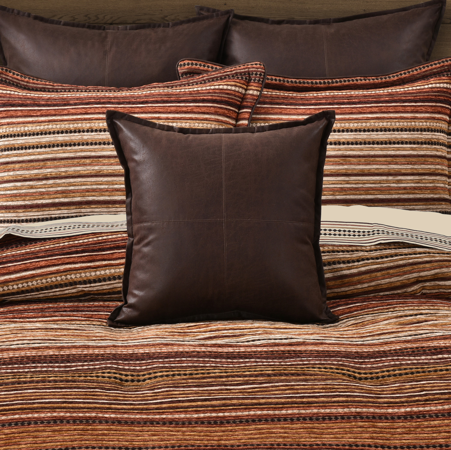 Brown 18inch Square Decorative Throw Pillow