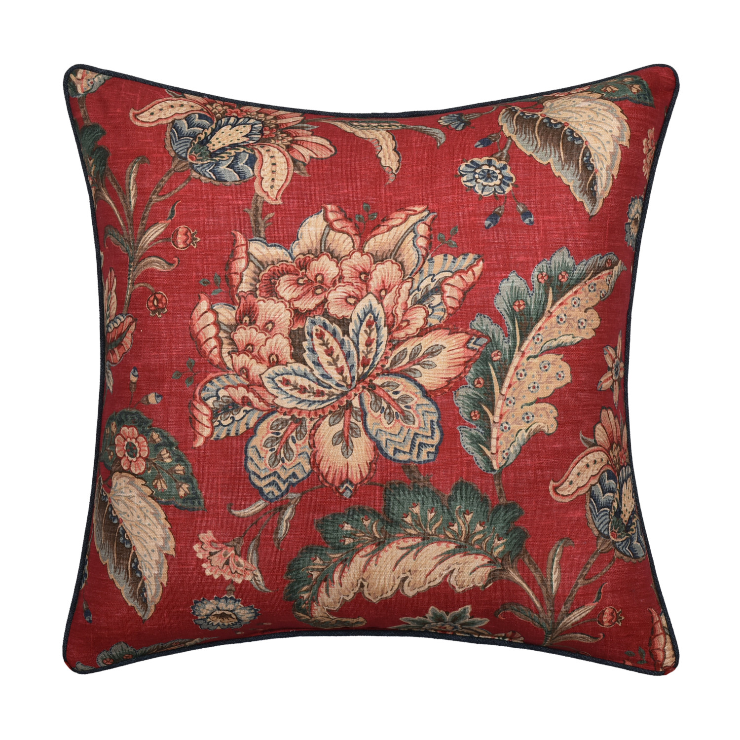 Red 20inch Square Decorative Throw Pillow