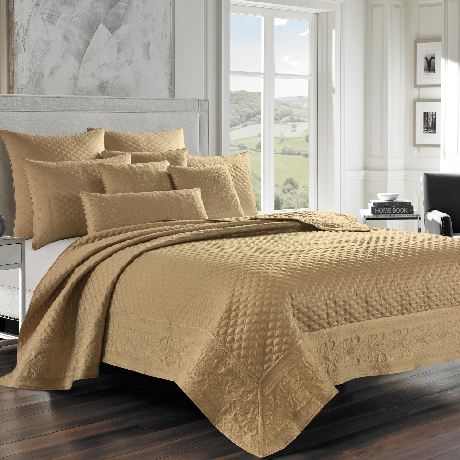 Gold Boudoir Decorative Throw Pillow