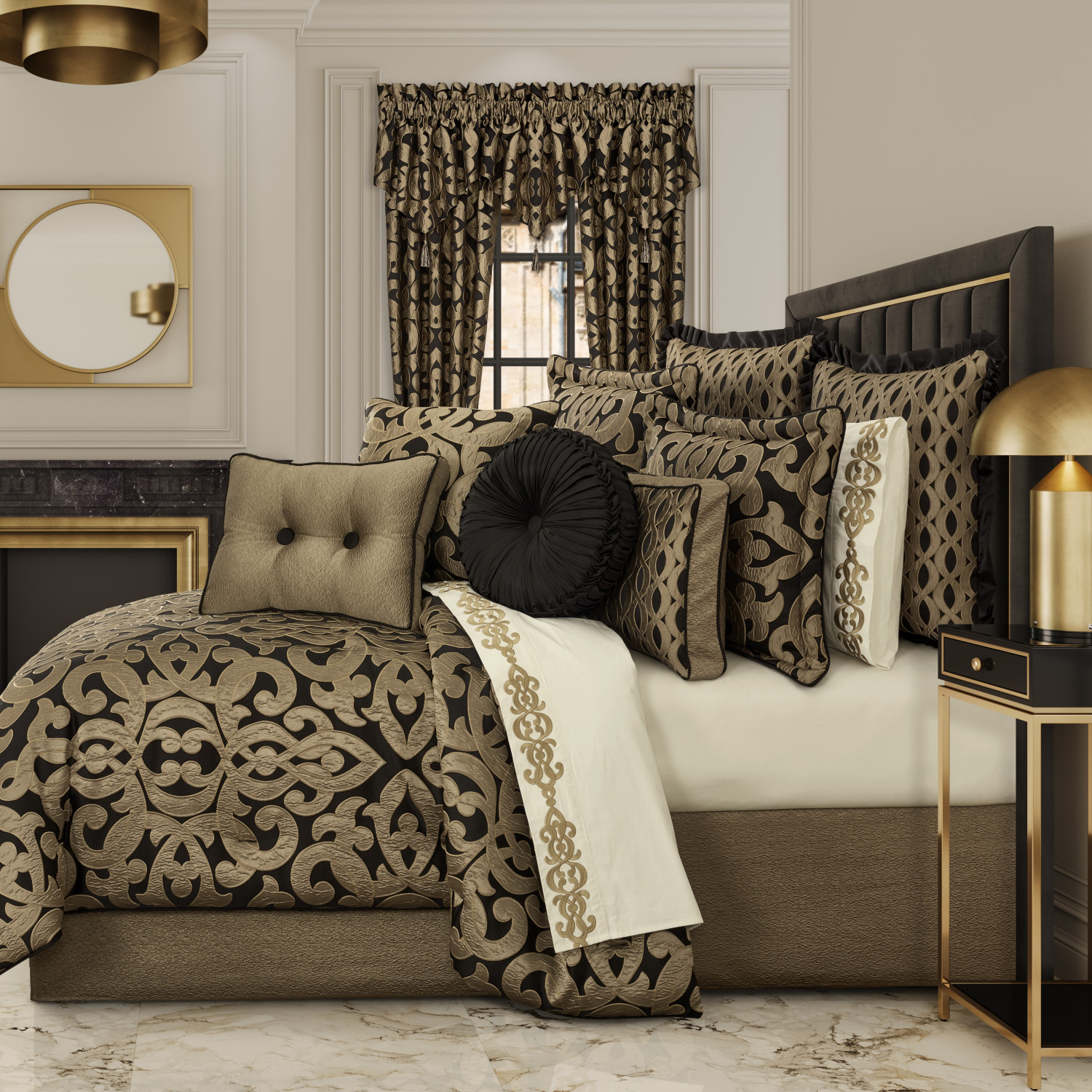 Onyx Boudoir Decorative Throw Pillow