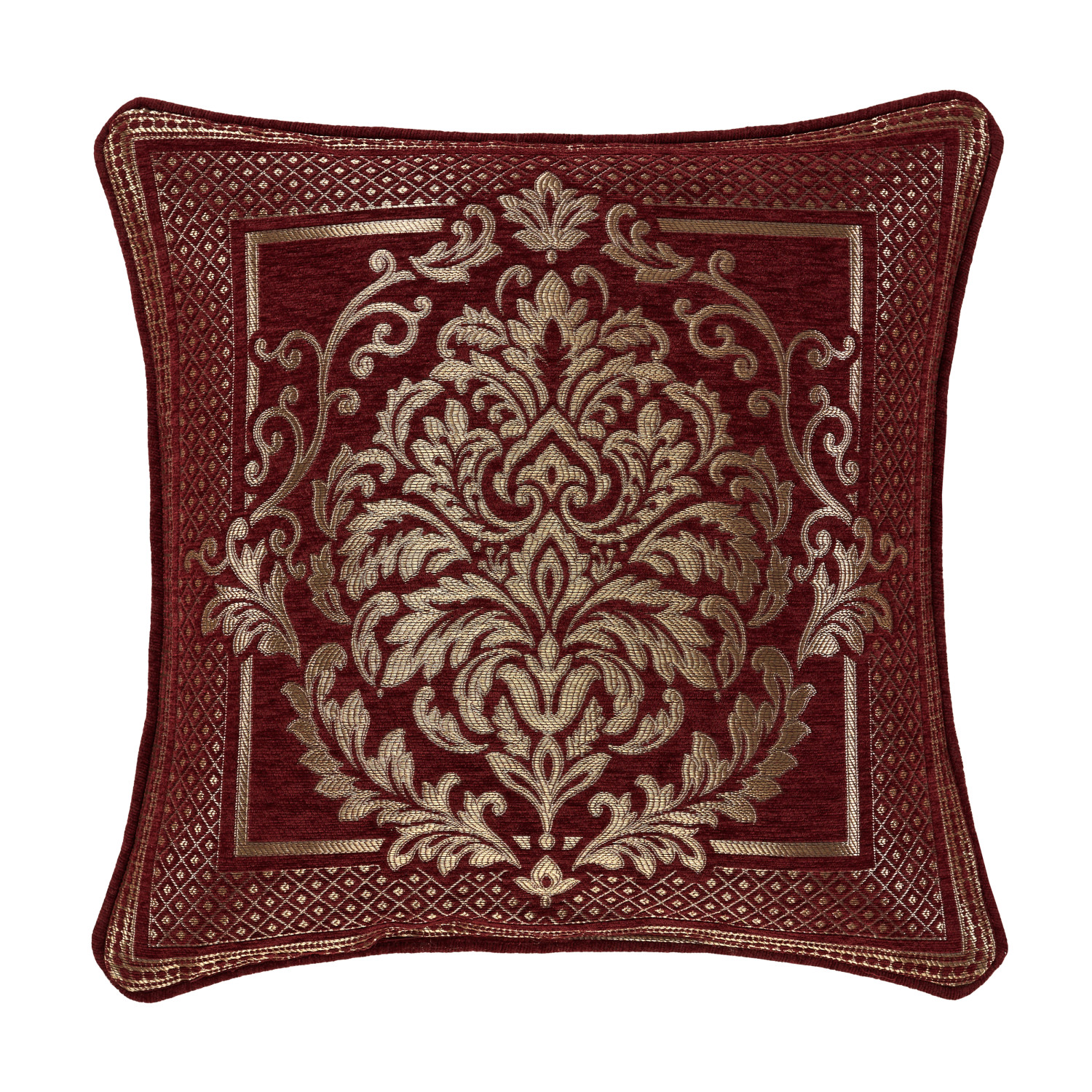 Crimson 20inch Square Decorative Throw Pillow