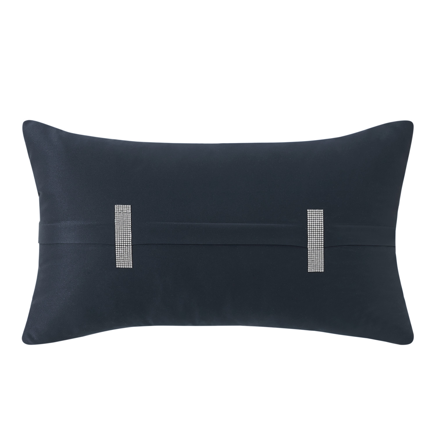 Navy Quilted Boudoir Decorative Throw Pillow