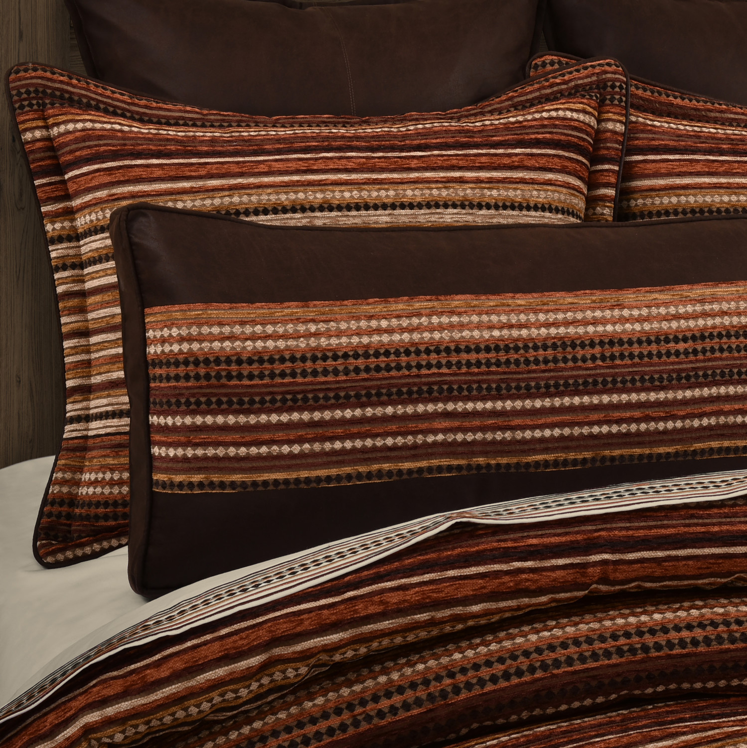 Brown Bolster Decorative Throw Pillow