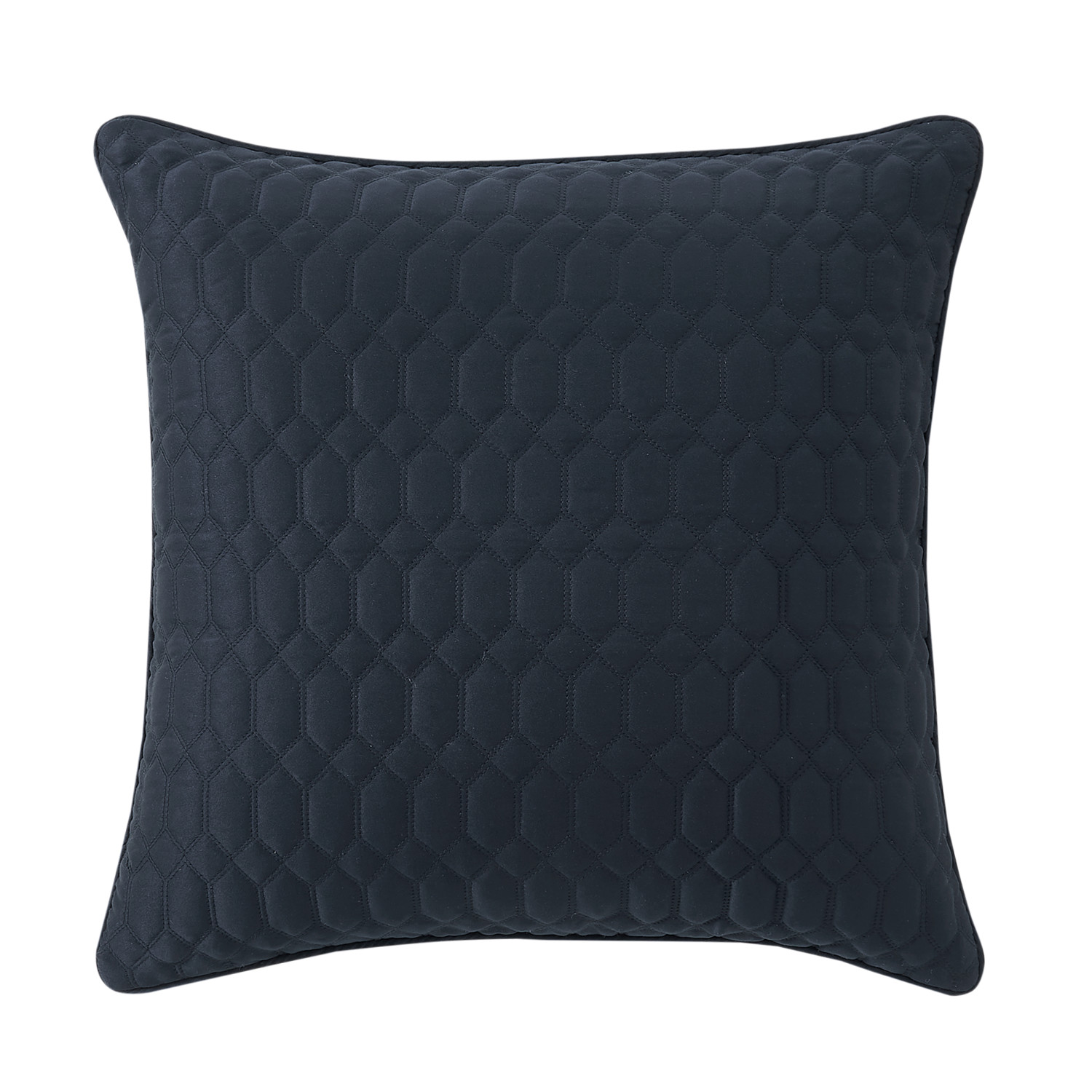 Navy 20inch Square Quilted Decorative Throw Pillow