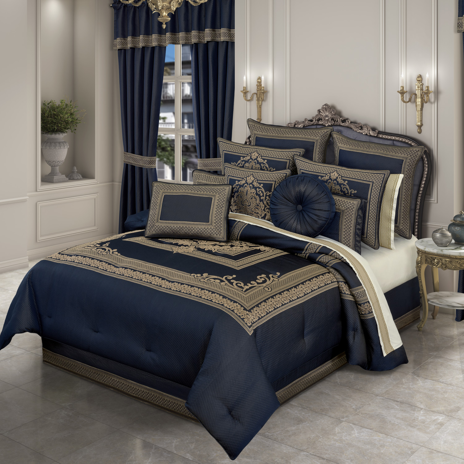 Royal Blue Queen 4Pc. Comforter Set