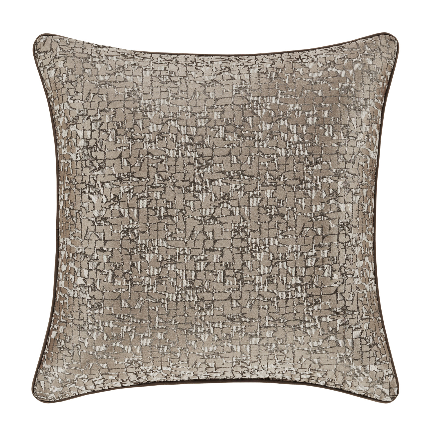 Taupe 20inch Square Decorative Throw Pillow
