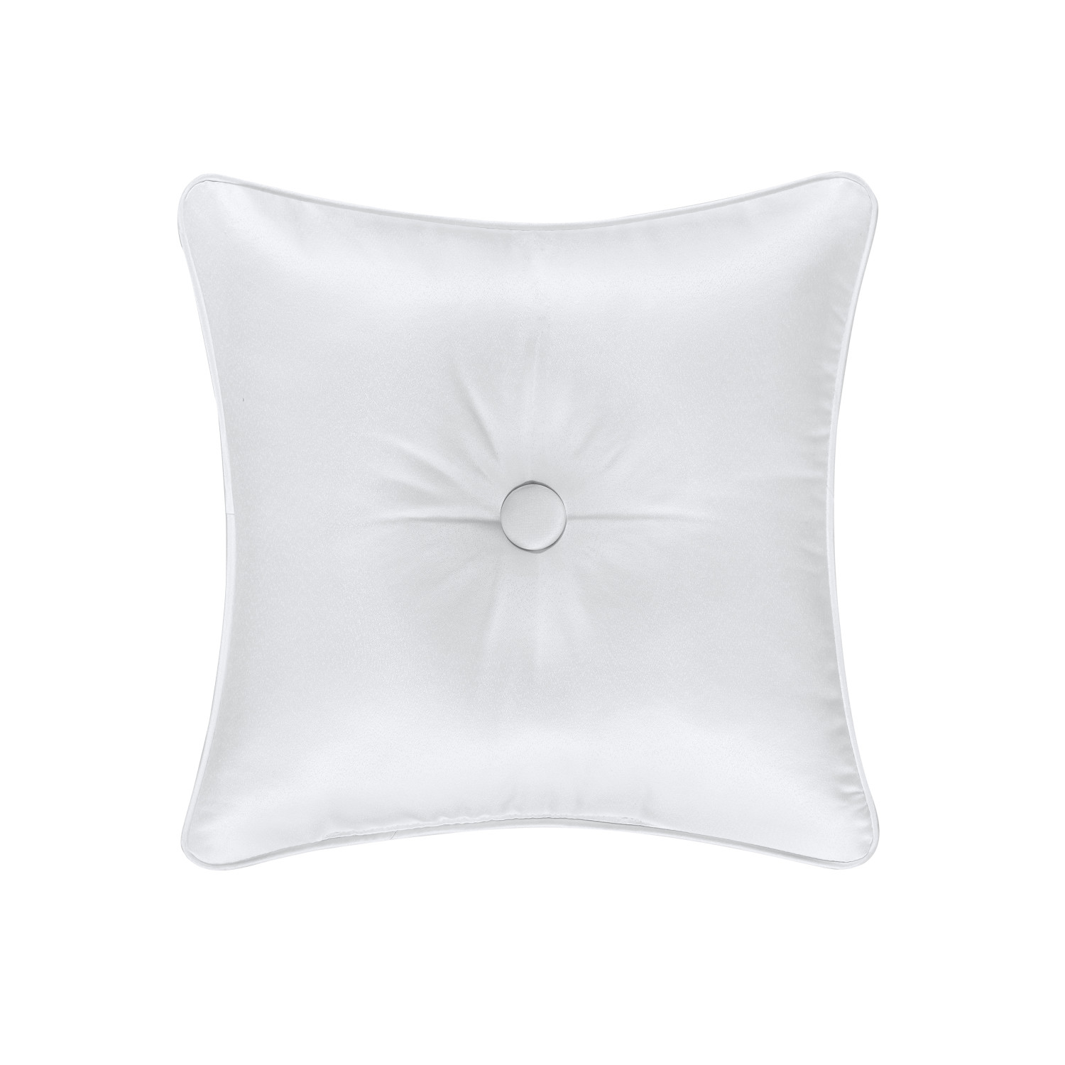 White 16inch Square Decorative Throw Pillow