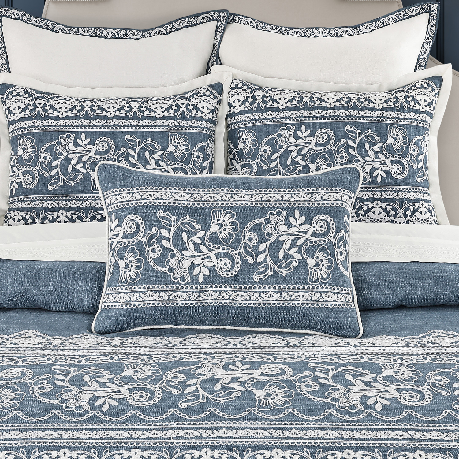 Denim Boudoir Decorative Throw Pillow