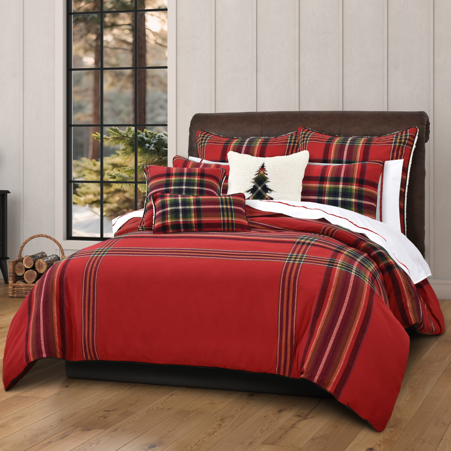 Red Full/Queen Duvet Cover 3Pc. Set