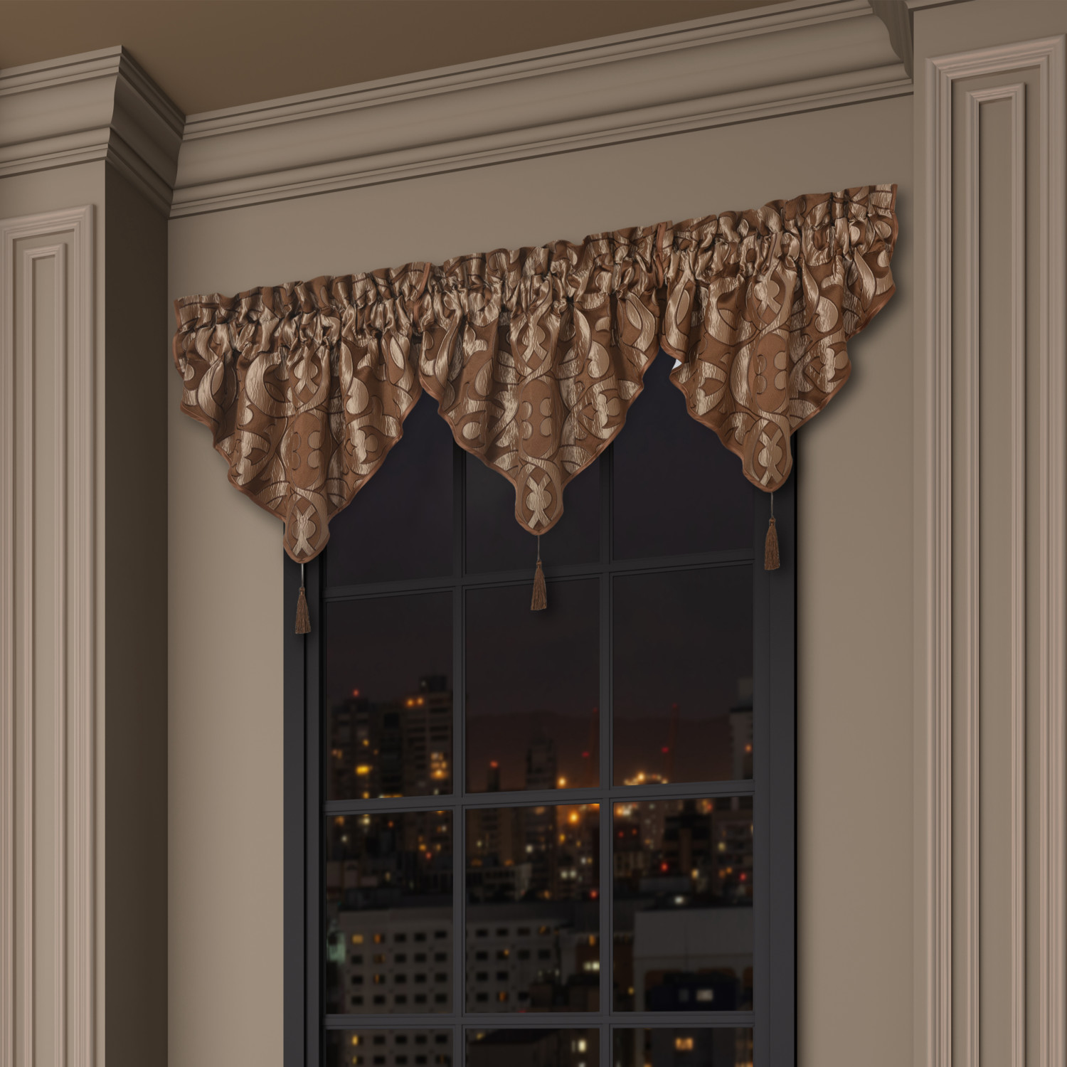 Copper Window Ascot Valance